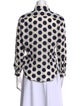 Burberry Prorsum Linen Polka Dot Print Blouse