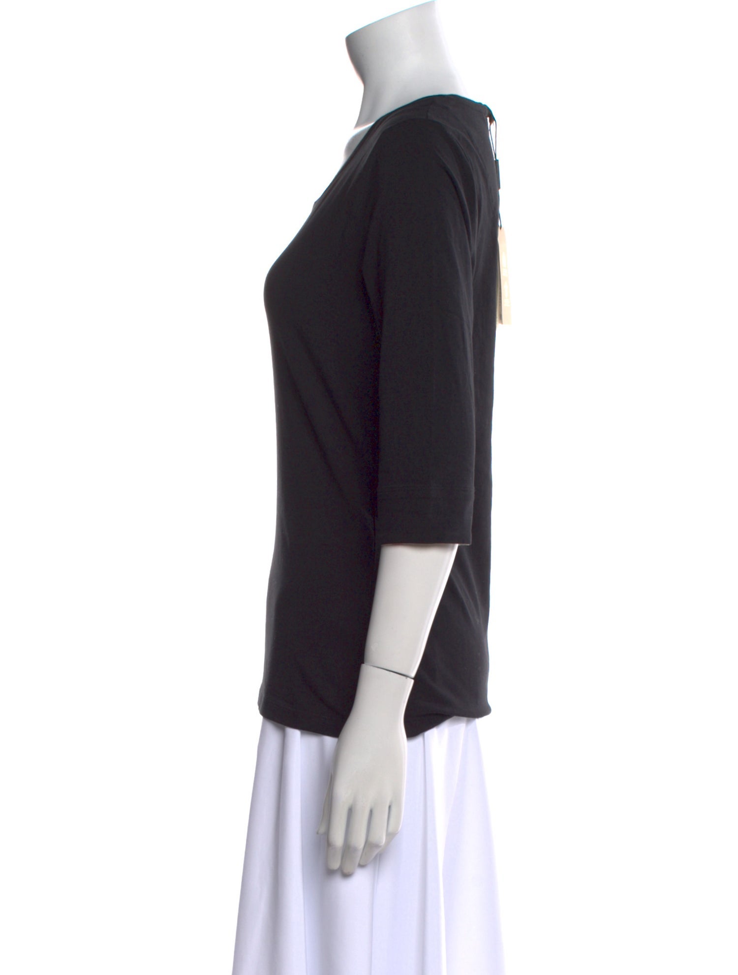 Burberry Scoop Neck Three-Quarter Sleeve T-Shirt w/ Tags