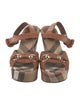 Burberry Nova Check Pattern Leather Sandals