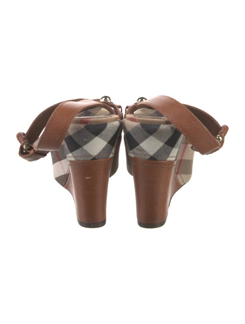 Burberry Nova Check Pattern Leather Sandals