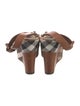 Burberry Nova Check Pattern Leather Sandals
