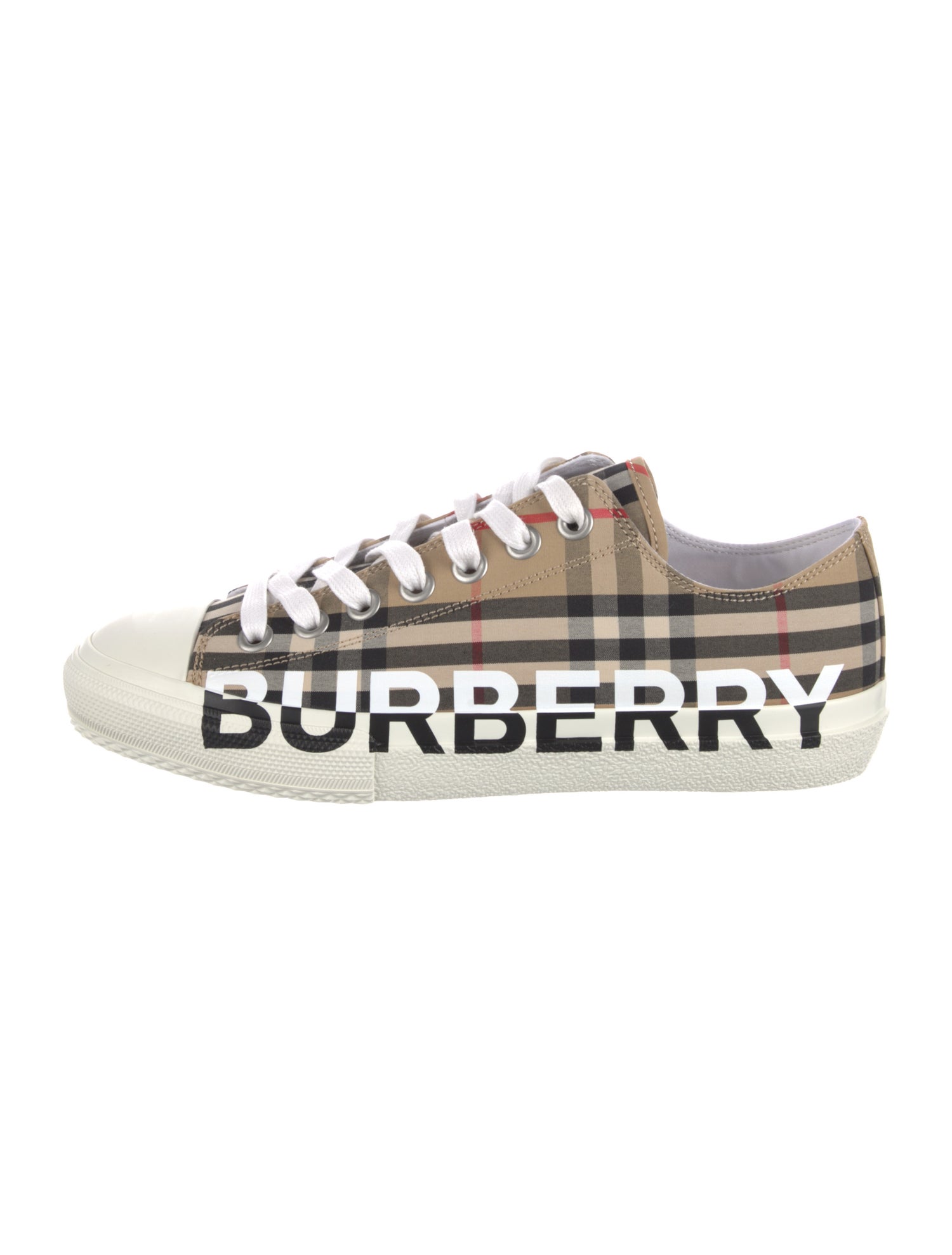 Burberry Plaid Print Sneakers w/ Tags