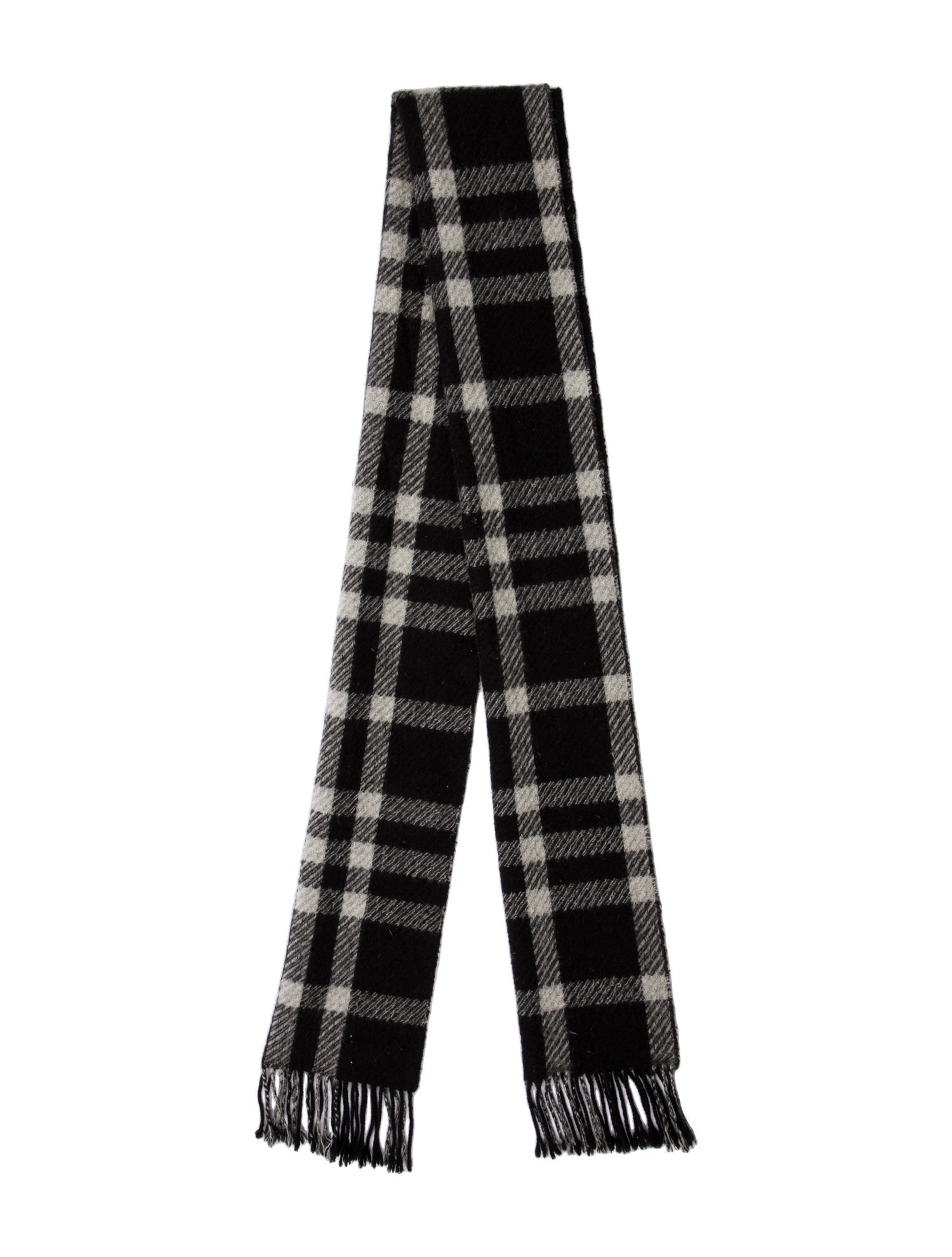 Burberry Cashmere Plaid Print Scarf