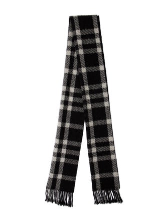 Burberry Cashmere Plaid Print Scarf