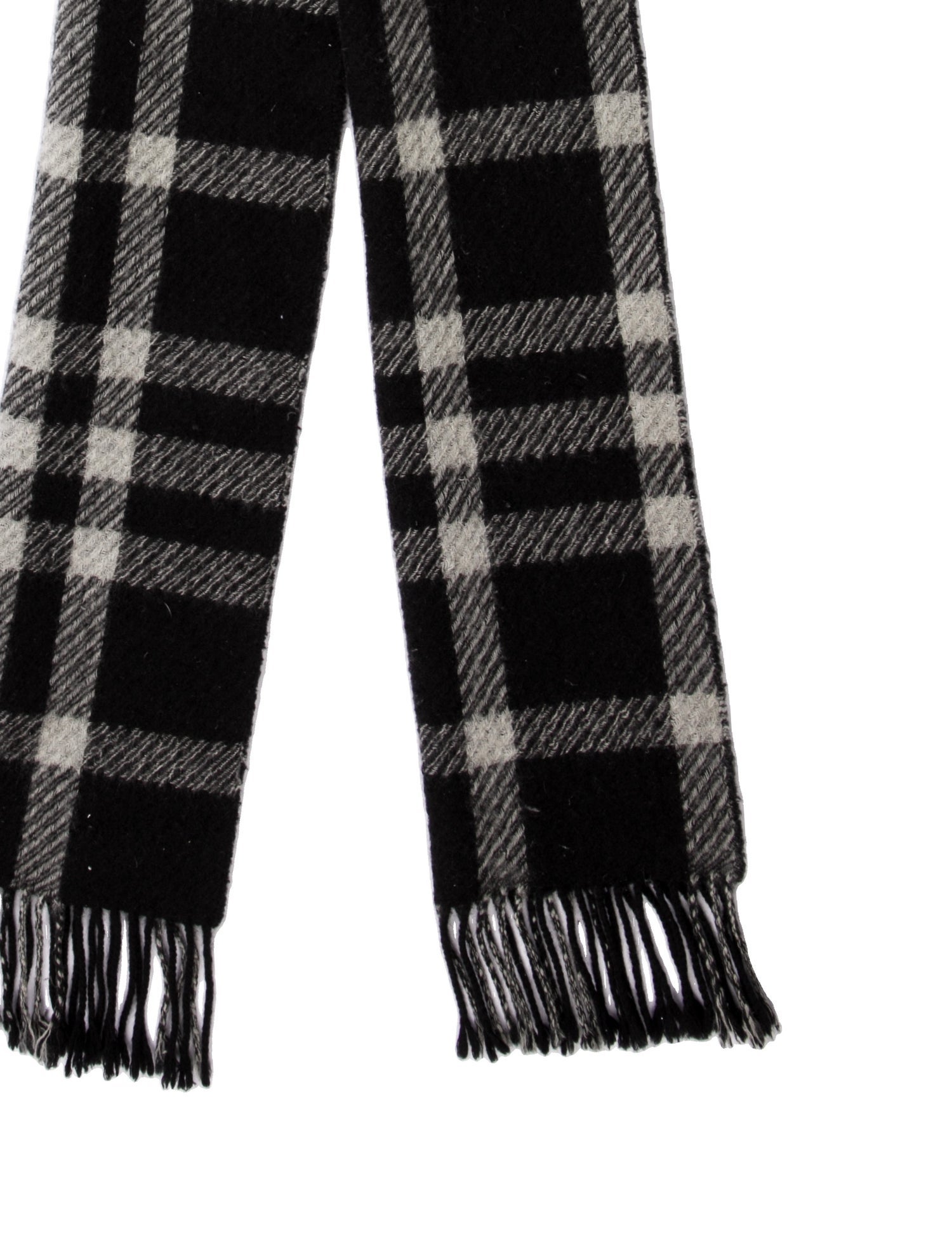 Burberry Cashmere Plaid Print Scarf