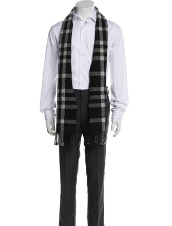 Burberry Cashmere Plaid Print Scarf
