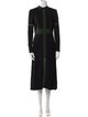 Burberry Mock Neck Midi Length Dress