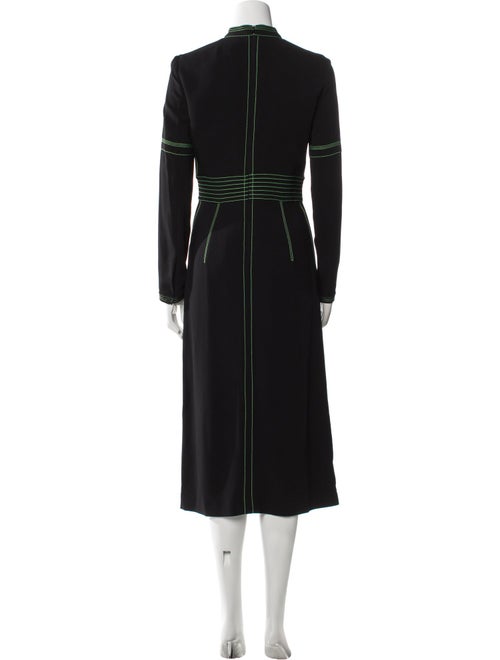 Burberry Mock Neck Midi Length Dress