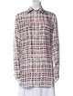 Burberry Silk Plaid Print Tunic