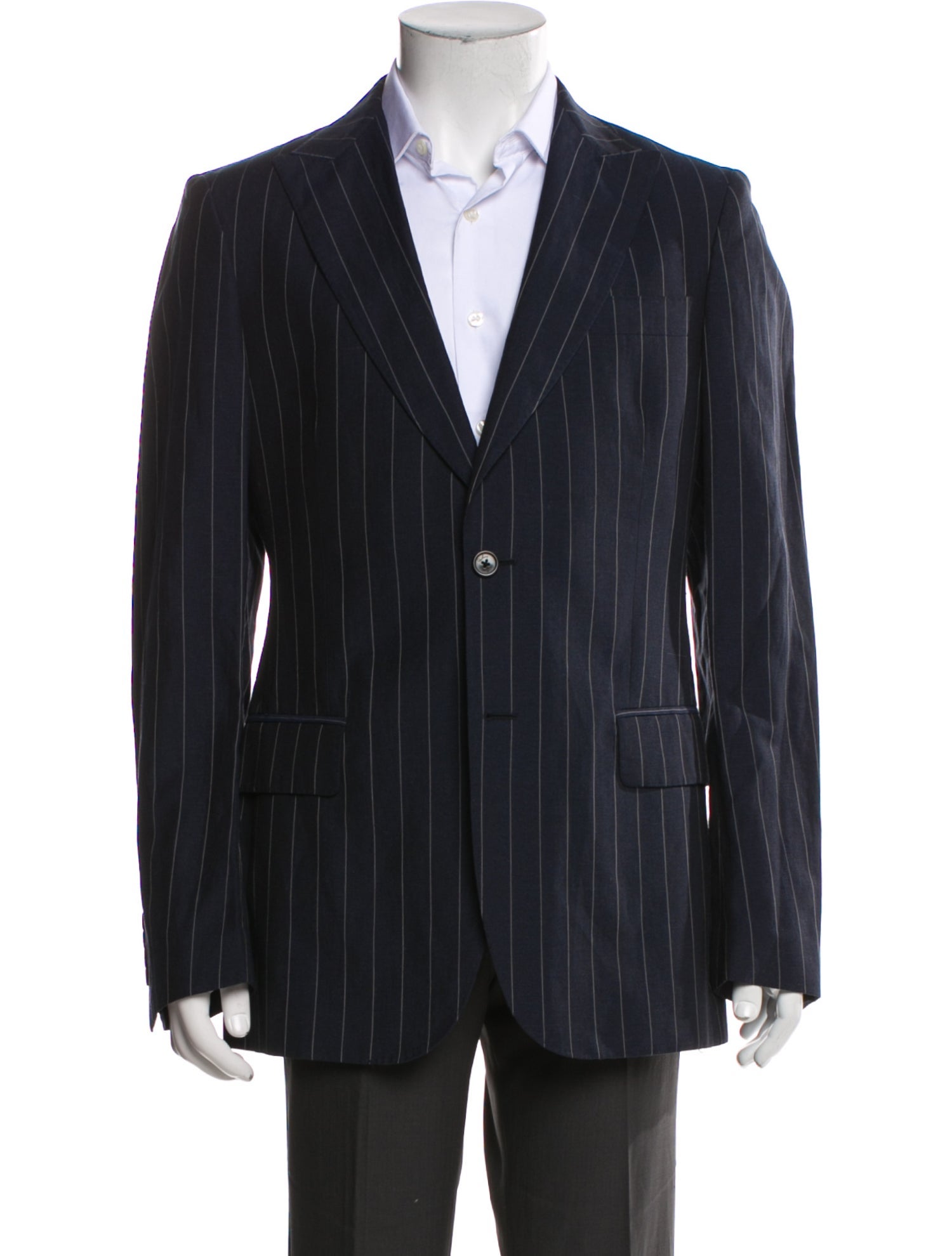 Burberry London Wool Striped Blazer