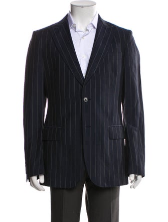 Burberry London Wool Striped Blazer