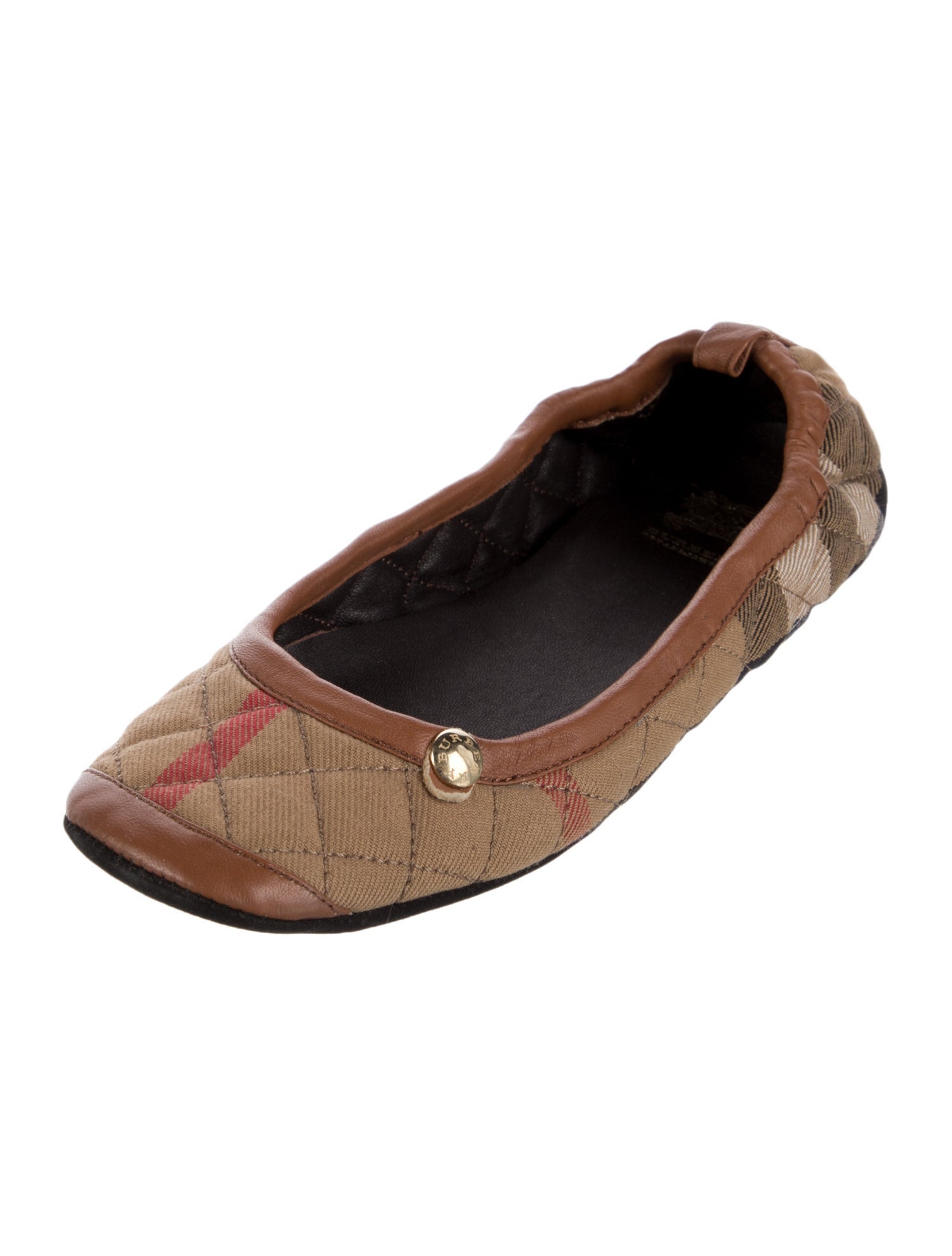 Burberry Striped Ballet Flats