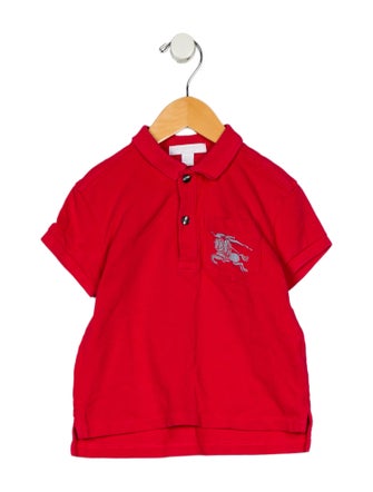 Burberry toddler boys' red and blue shirt