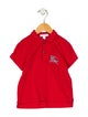 Burberry toddler boys' red and blue shirt