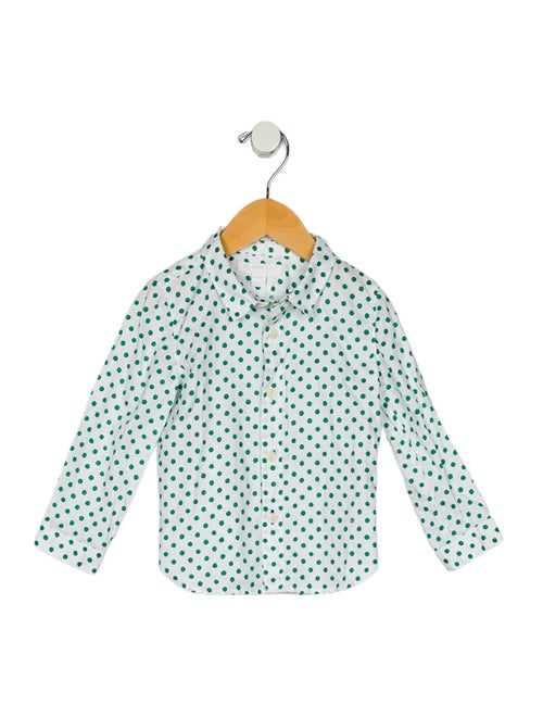 Burberry toddler boys' green and white shirt