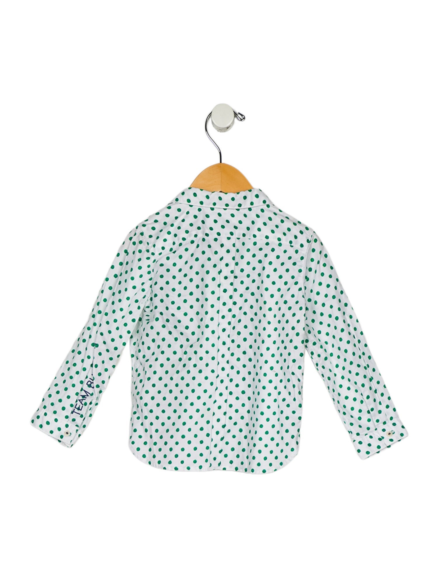 Burberry toddler boys' green and white shirt