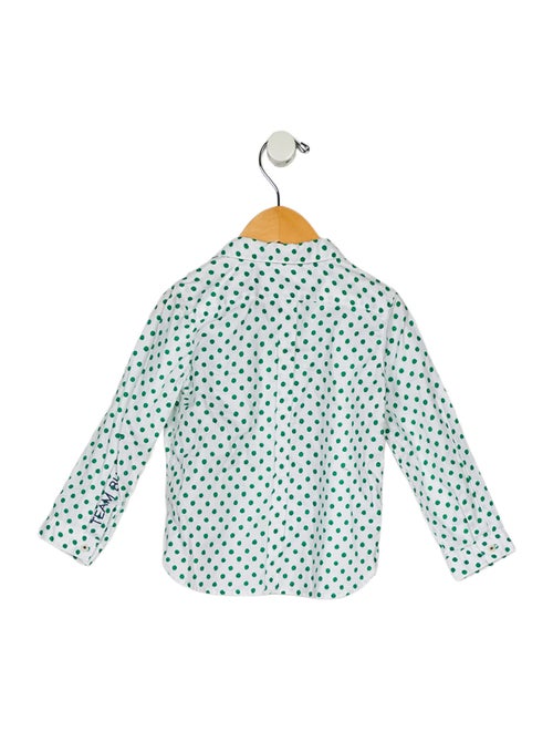Burberry toddler boys' green and white shirt