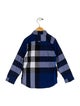Burberry toddler boys' blue and black shirt