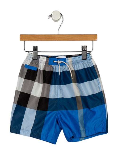 Burberry toddler boys' blue and black swim shorts