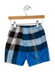 Burberry toddler boys' blue and black swim shorts