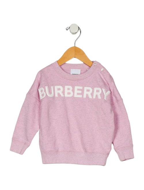Burberry toddler girls' pink and white sweater
