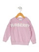 Burberry toddler girls' pink and white sweater