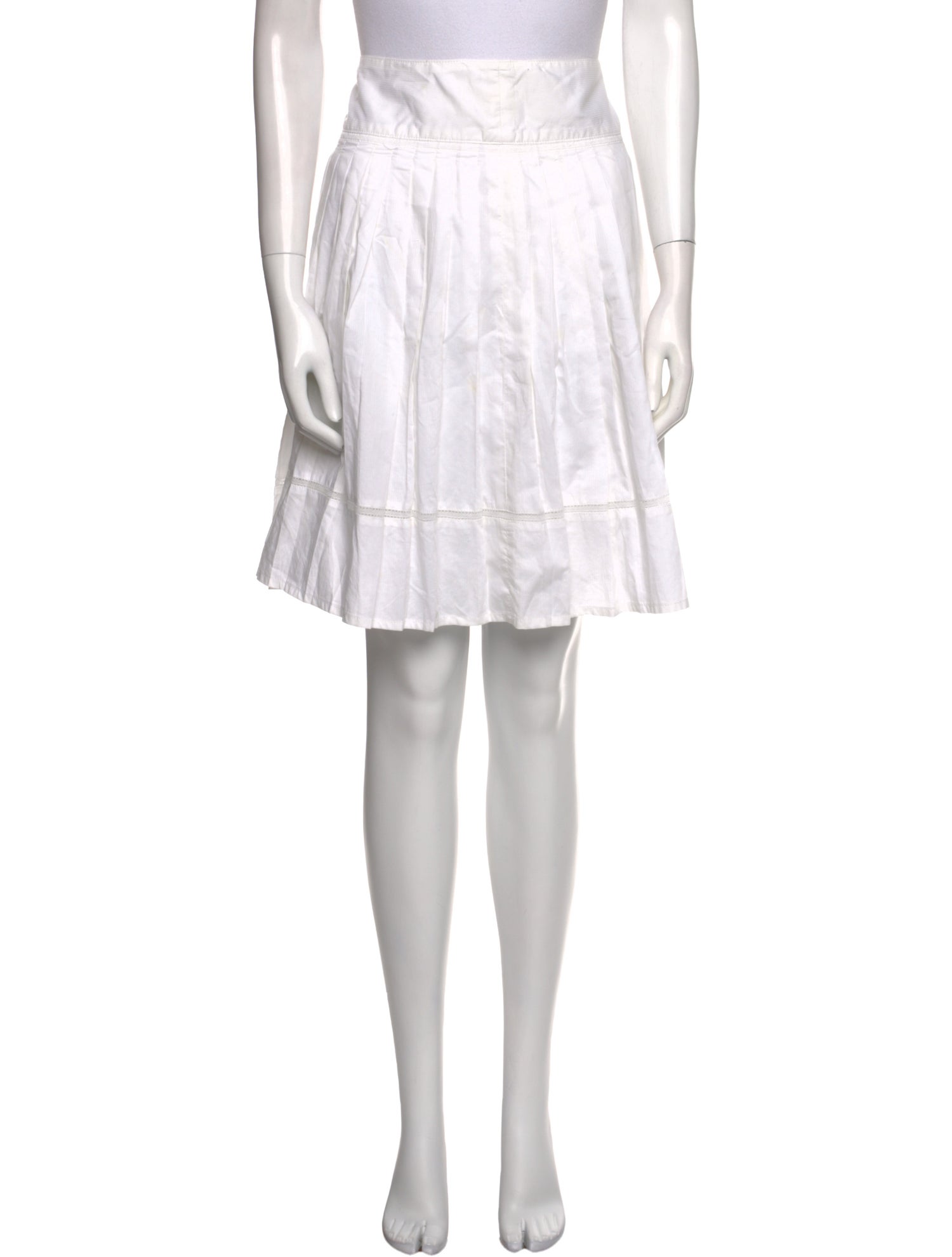 Burberry Pleated Accents Knee-Length Skirt