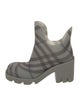 Burberry Smoked Check Pattern Rubber Rain Boots