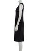 Burberry London Scoop Neck Midi Length Dress