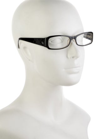 Burberry House Check Pattern Square Eyeglasses