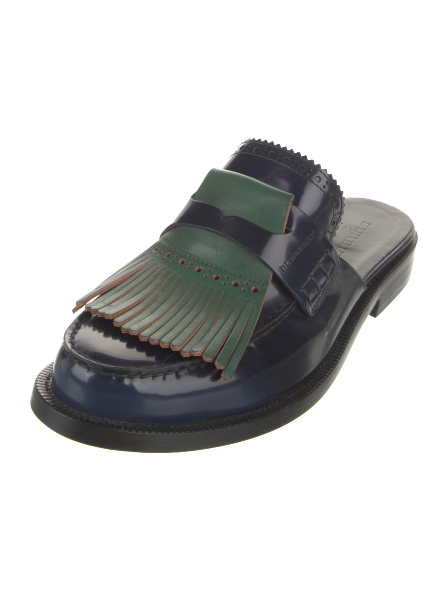 Burberry Leather Fringe Trim Accent