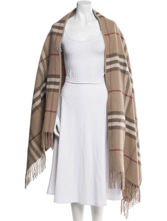 Burberry London Merino Wool Nova Check Pattern Shawl