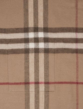 Burberry London Merino Wool Nova Check Pattern Shawl