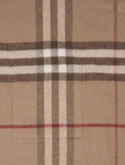 Burberry London Merino Wool Nova Check Pattern Shawl