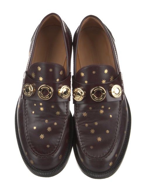 Burberry Leather Studded Accents Loafers
