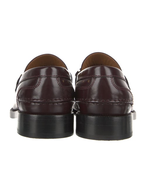 Burberry Leather Studded Accents Loafers