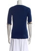 Burberry Scoop Neck Short Sleeve T-Shirt