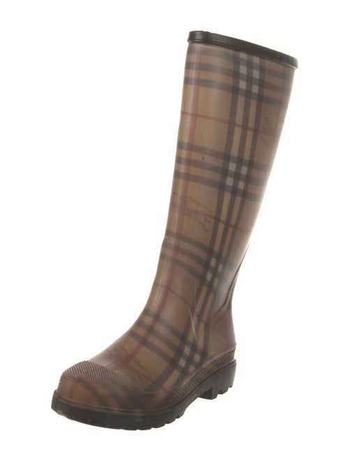 Burberry Horseferry Check Pattern Rubber Rain Boots