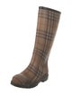 Burberry Horseferry Check Pattern Rubber Rain Boots