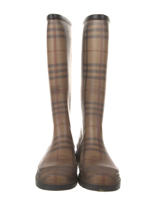 Burberry Horseferry Check Pattern Rubber Rain Boots