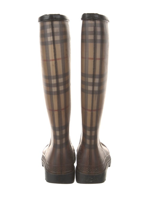 Burberry Horseferry Check Pattern Rubber Rain Boots