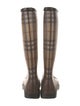 Burberry Horseferry Check Pattern Rubber Rain Boots