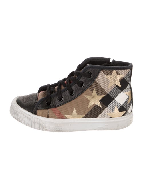 Burberry Check Print High Top Sneakers
