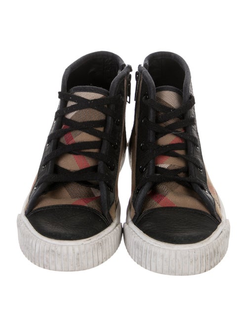 Burberry Check Print High Top Sneakers