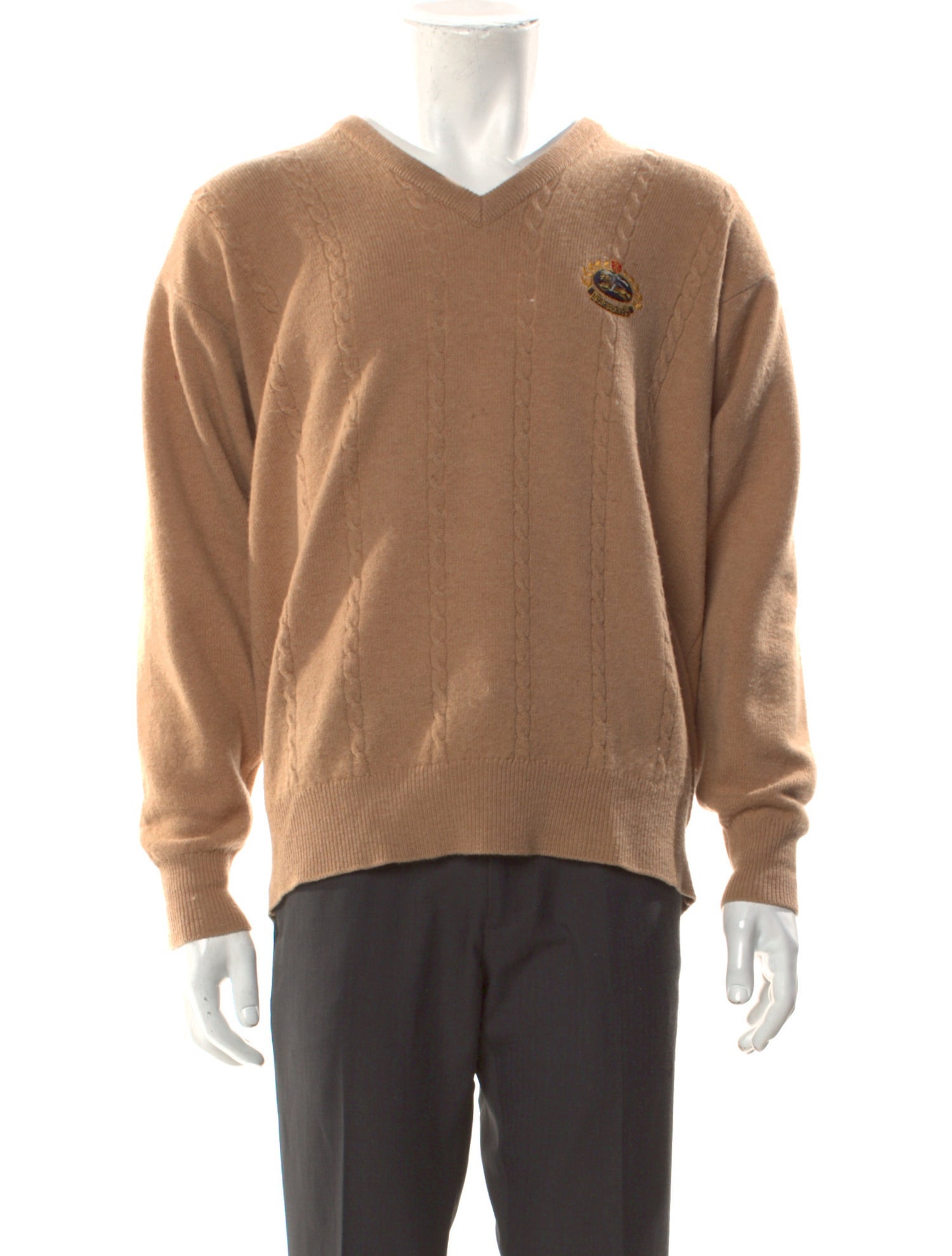 Burberry's Cashmere V-Neck Pullover