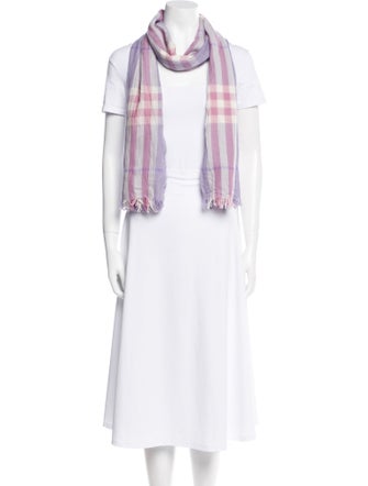 Burberry Cashmere House Check Pattern Scarf