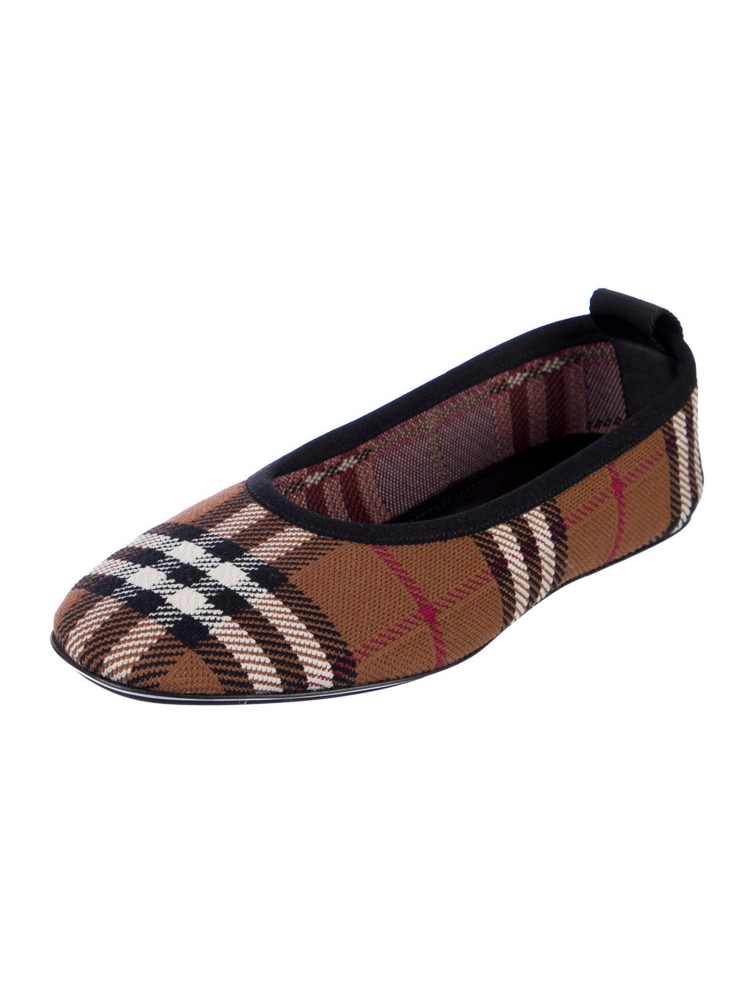 Burberry Plaid Print Ballet Flats
