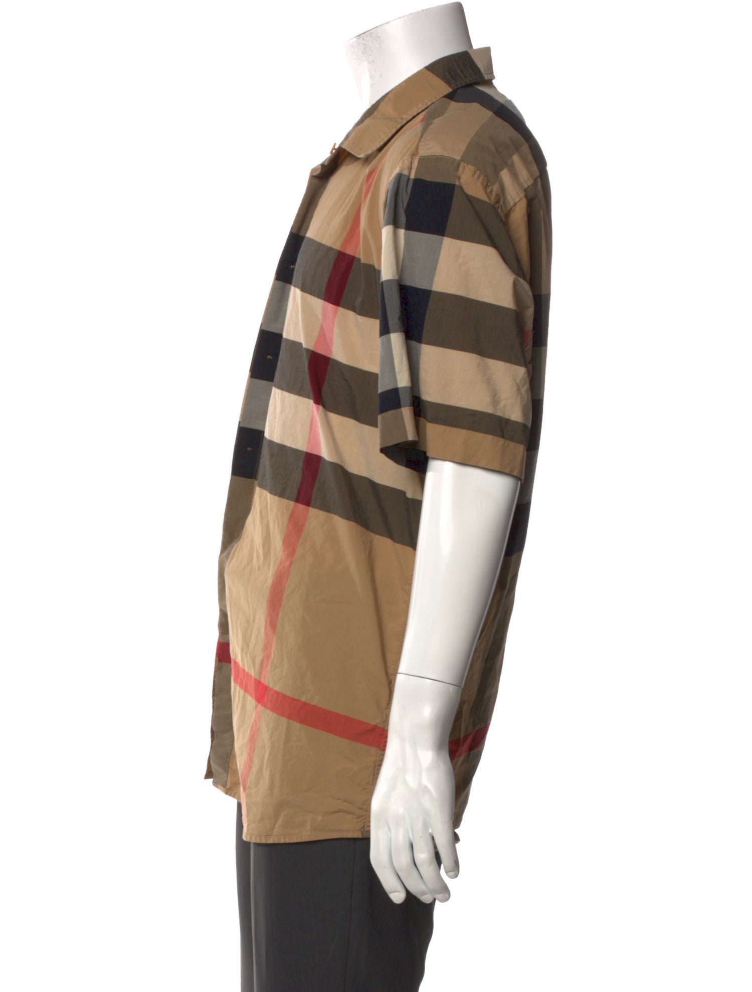 Burberry Exploded Check Pattern Short Sleeve Shirt