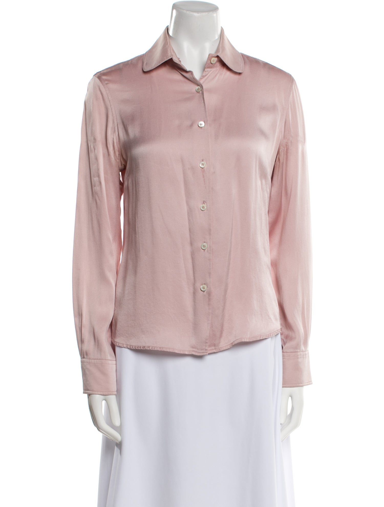 Burberry Long Sleeve Button-Up Top