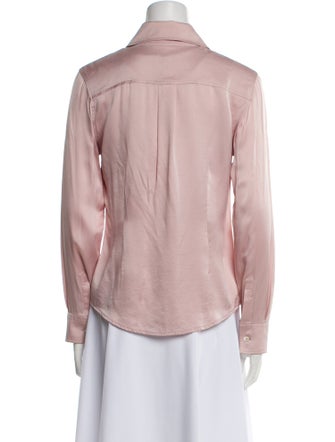 Burberry Long Sleeve Button-Up Top